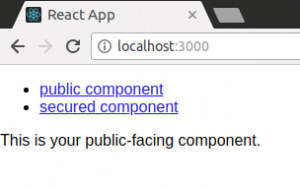 react app on localhost:3000