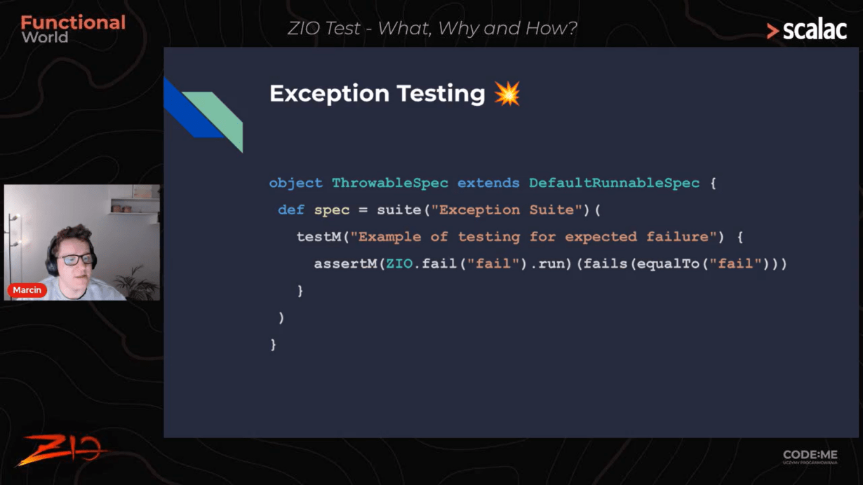 zio test - exeption testing