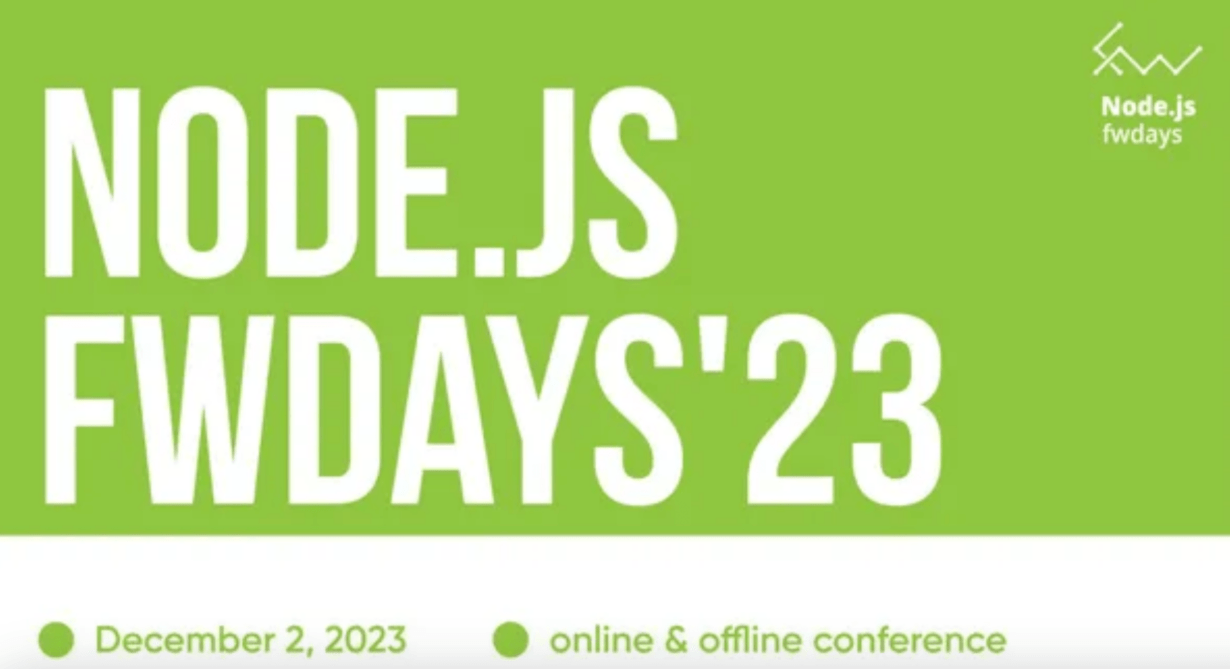 Node.js fwdays'23 conference 2023