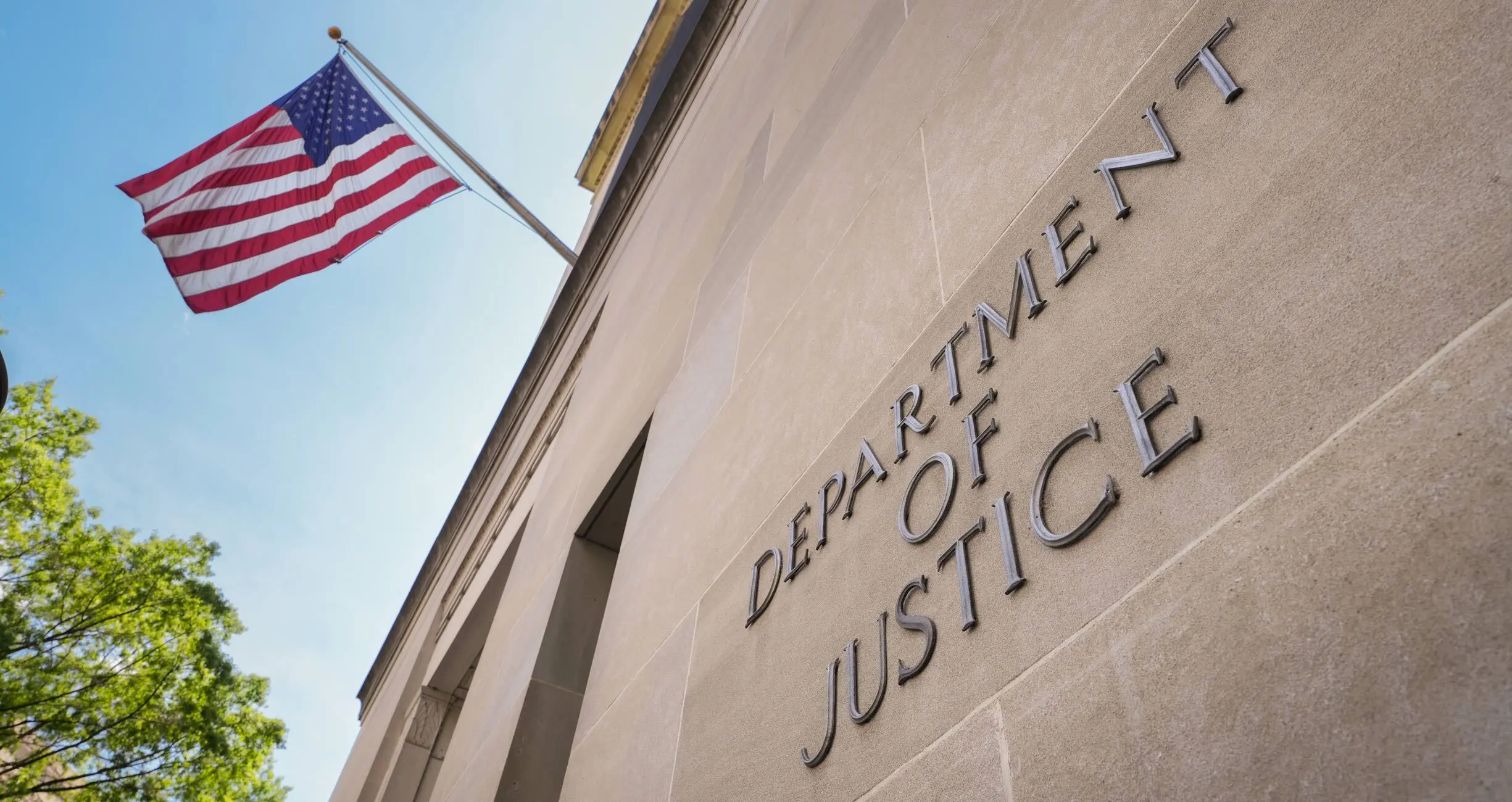 DOJ with American Flag